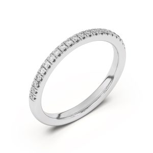 Nalani Curved Pav? Wedding Band Platinum (Setting Price)
