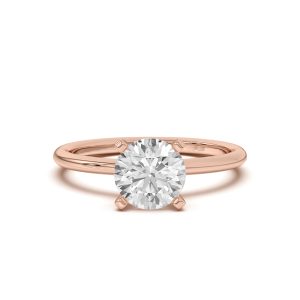 Ally Classic Solitaire Engagement Ring (1.4mm) - 14K Rose Gold (Setting Price)
