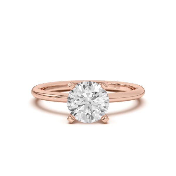 Ally Classic Solitaire Engagement Ring (1.4mm) - 14K Rose Gold (Setting Price)