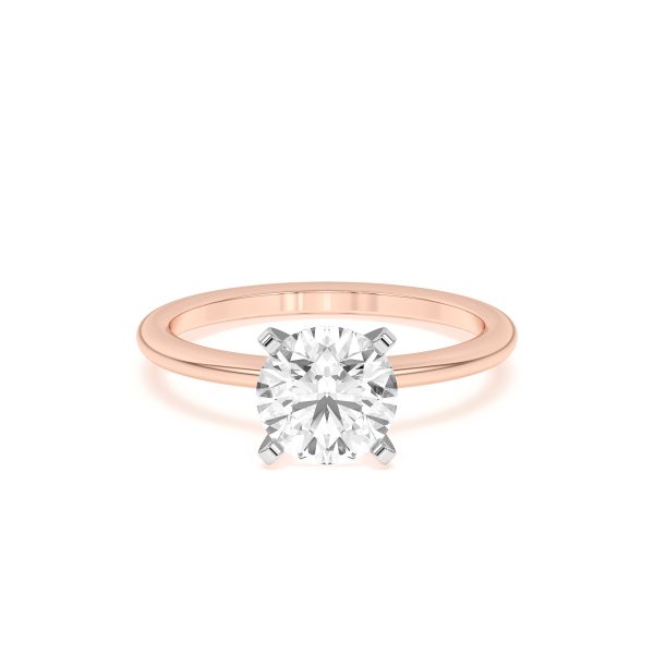 Ally Classic Two-Tone Engagement Ring (1.4mm) - (Setting Price)