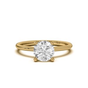 Ally Classic Solitaire Engagement Ring (1.4mm) - 18K Yellow Gold (Setting Price)
