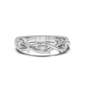 Robin Marquise Diamond Thorn Wedding Band Platinum (Setting Price)