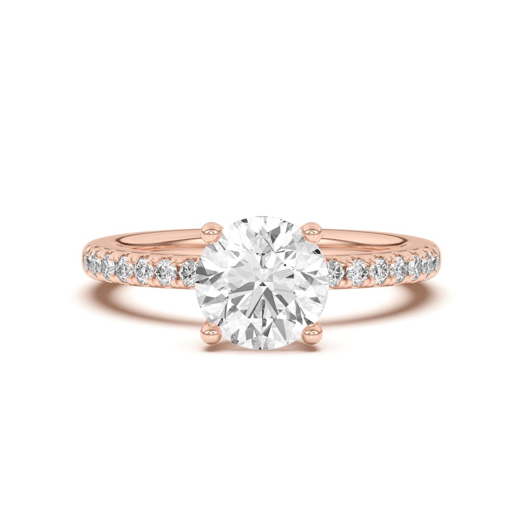 Britta Pav? Hidden Circlet And Band Engagement Ring - 14K Rose Gold (Setting Price)