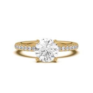 Britta Pav? Hidden Circlet And Band Engagement Ring - 14K Yellow Gold (Setting Price)