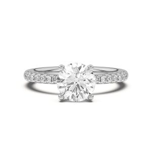 Britta Pav? Hidden Circlet And Band Engagement Ring - 18K White Gold (Setting Price)