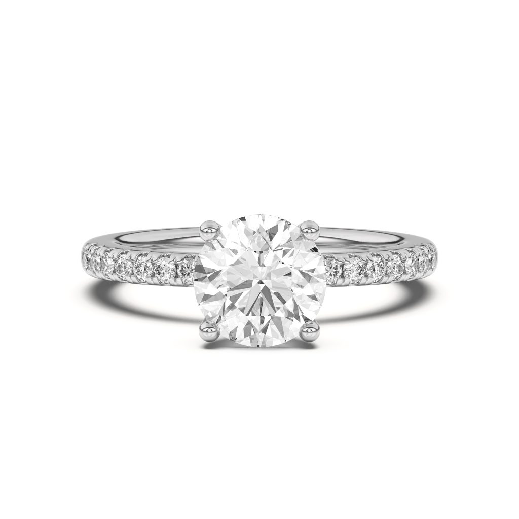Britta Pav? Hidden Circlet And Band Engagement Ring - 18K White Gold (Setting Price)