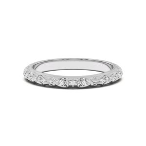 Kathryn Pav? Heart Scroll Wedding Band Platinum (Setting Price)
