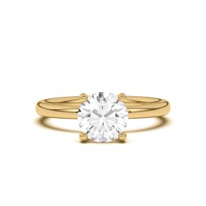 Briana Hidden Pav? Circlet Engagement Ring - 14K Yellow Gold (Setting Price)