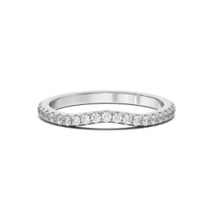 Betsy Petite Curved Pav? Wedding Band Platinum (Setting Price)