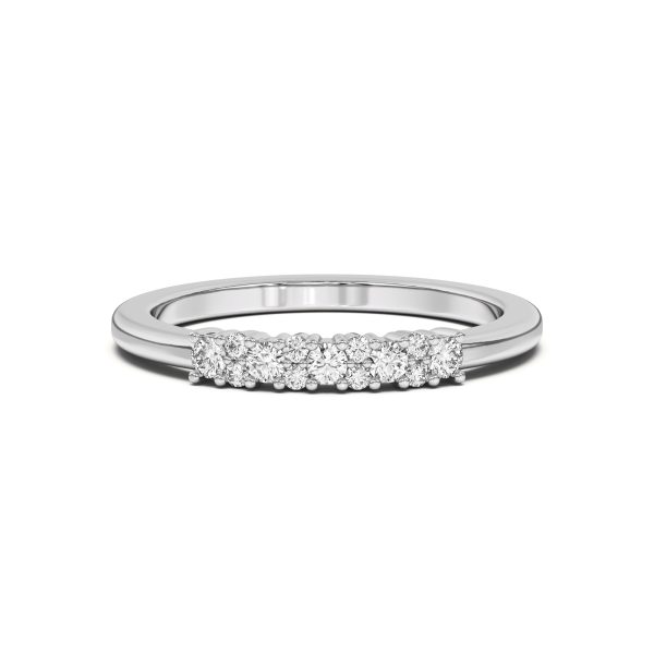 Petite Cascade Diamond Wedding Band Platinum (Setting Price)