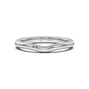 Peggy Curved Wedding Band Platinum (Setting Price)