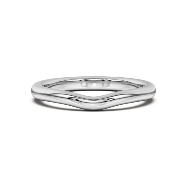 Peggy Curved Wedding Band Platinum (Setting Price)