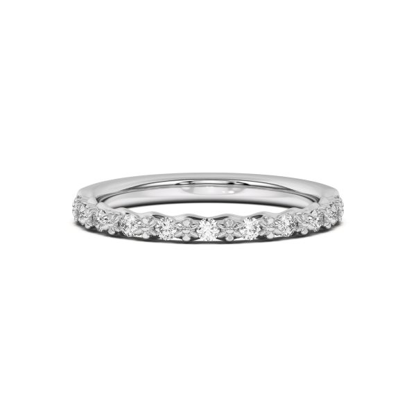 Blooming Petal Pav? Wedding Band Platinum (Setting Price)
