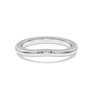 Kit Curved Wedding Band Platinum (Setting Price)