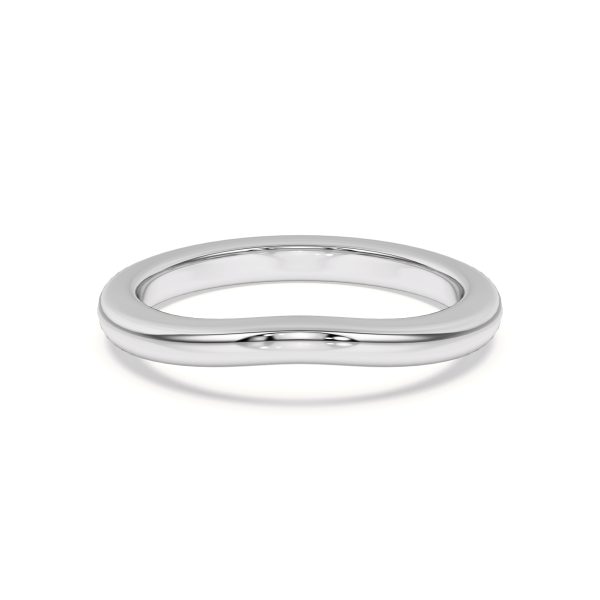 Kit Curved Wedding Band Platinum (Setting Price)