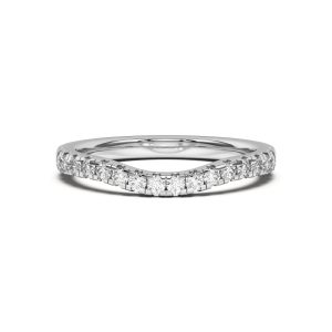 Orbit Pav? Curved Wedding Band Platinum (Setting Price)