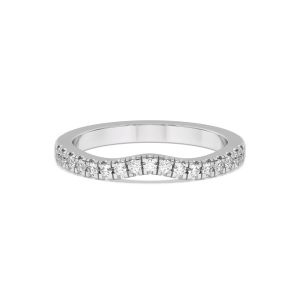 Trielle Pav? Curved Wedding Band Platinum (Setting Price)