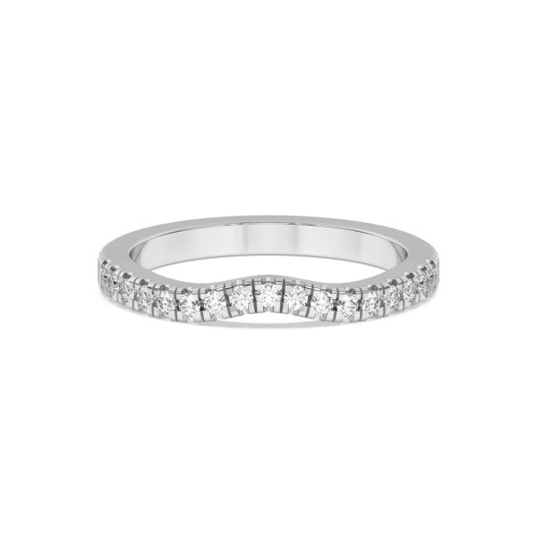 Trielle Pav? Curved Wedding Band Platinum (Setting Price)