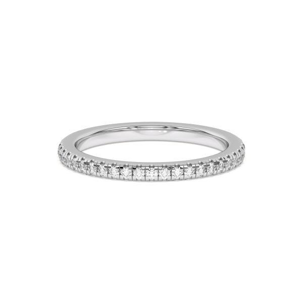 Universal Pav? Wedding Band Platinum (Setting Price)