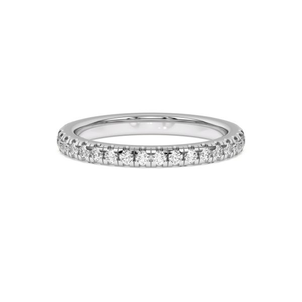 Timeless Pav? Diamond  (2mm)Wedding Band Platinum (Setting Price)