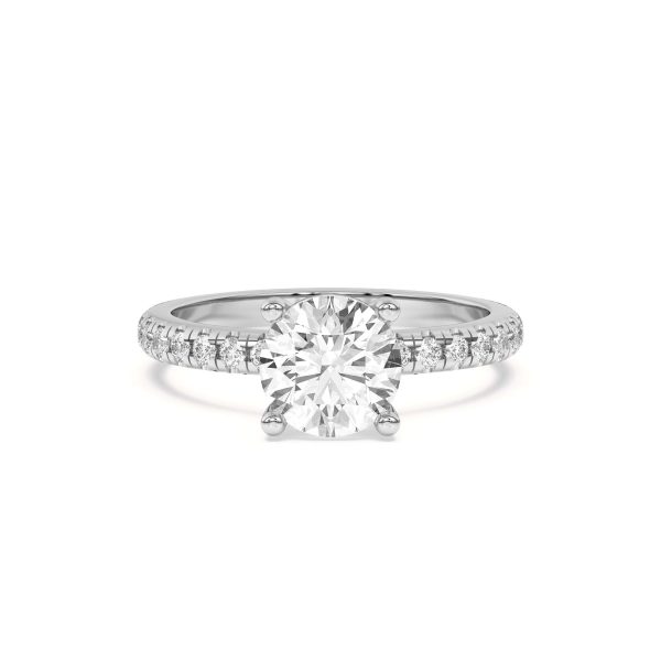 Betsy Classic Pav? Engagement Ring - 14K White Gold (Setting Price)