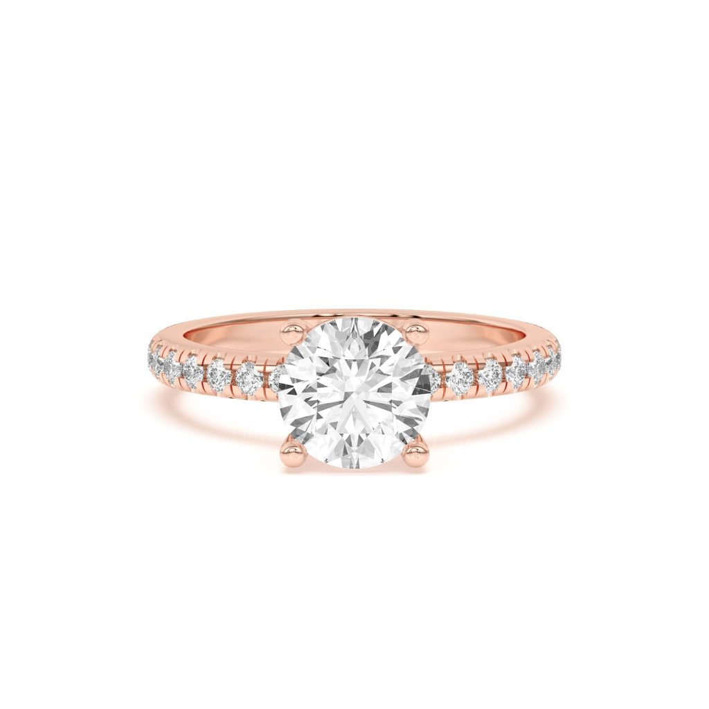 Betsy Classic Pav? Engagement Ring - 18K Rose Gold (Setting Price)
