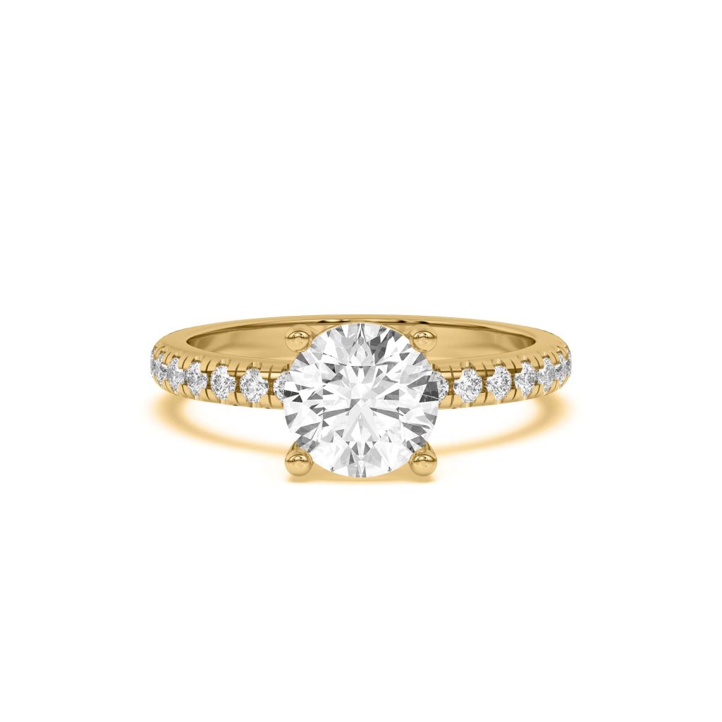 Betsy Classic Pav? Engagement Ring - 18K Yellow Gold (Setting Price)