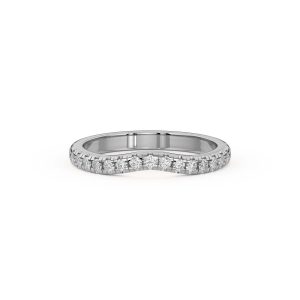 Betsy Classic Curved Pav? Wedding Band Platinum (Setting Price)