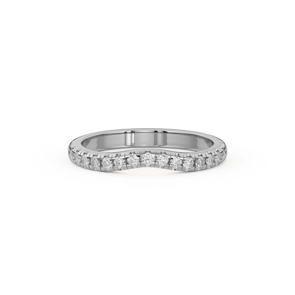 Betsy Classic Curved Pav? Wedding Band Platinum (Setting Price)