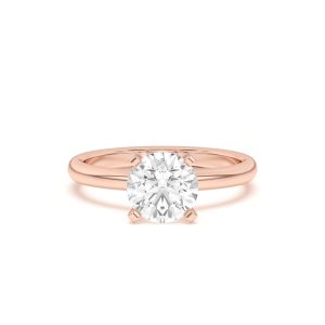Ally Classic Solitaire Engagement Ring (2mm) - 14K Rose Gold (Setting Price)