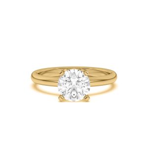 Ally Classic Solitaire Engagement Ring (2mm) - 14K Yellow Gold (Setting Price)