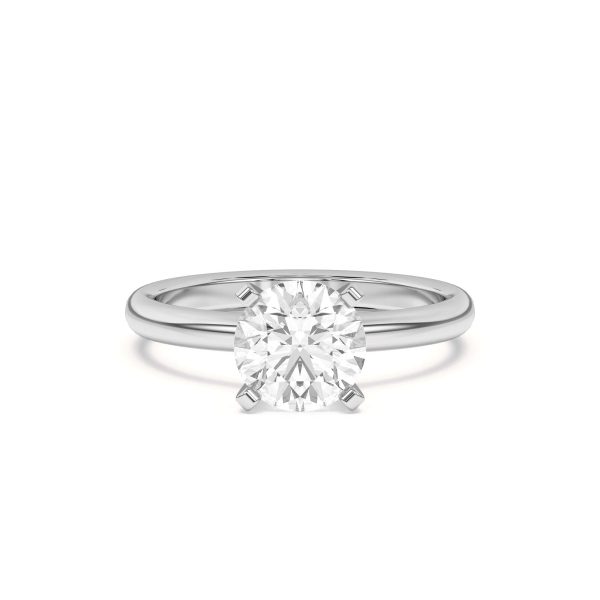 Ally Classic Solitaire Engagement Ring (2mm) - Platinum (Setting Price)