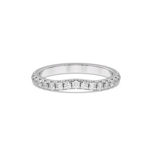 Marie Grand Curved Pav? Wedding Band Platinum (Setting Price)
