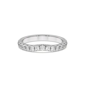 Marie Majestic Curved Pav? Wedding Band Platinum (Setting Price)