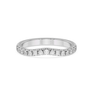 Petalo Pav? Curved Wedding Band Platinum (Setting Price)