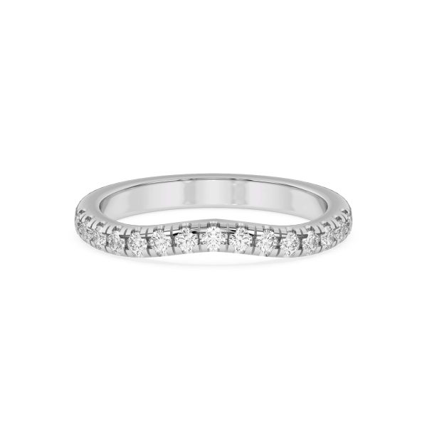 Petalo Pav? Curved Wedding Band Platinum (Setting Price)