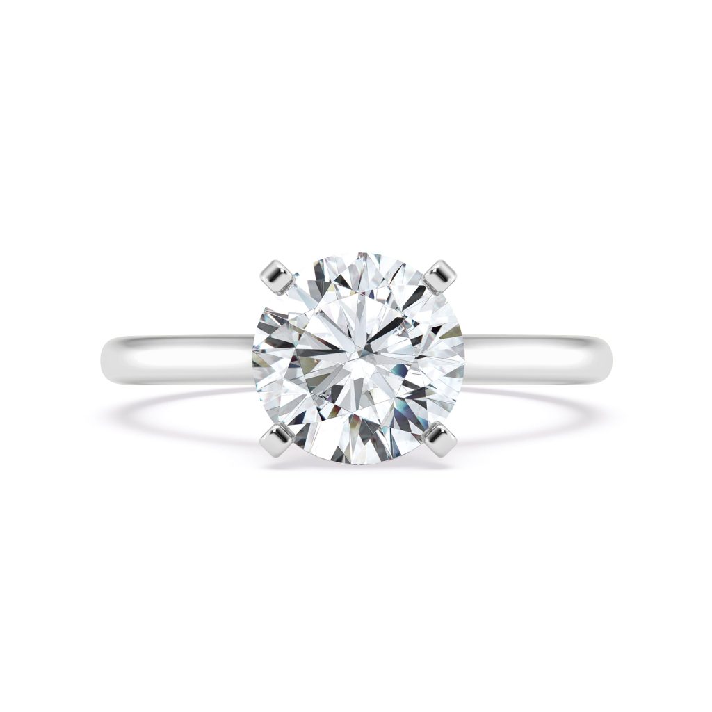 Signature Hearts & Arrows Hidden Halo Cathedral Engagement Ring (2mm) - Platinum (Setting Price)