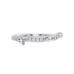 Lea Nature Inspired Diamond Wedding Band Platinum (Setting Price)