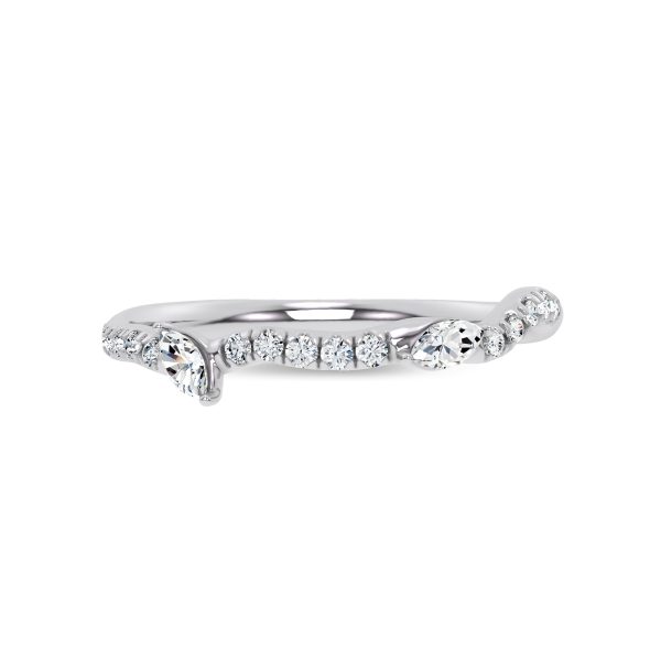Lea Nature Inspired Diamond Wedding Band Platinum (Setting Price)