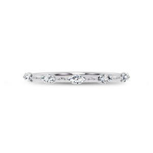 Starlight Spaced Marquise Diamond Wedding Band Platinum (Setting Price)