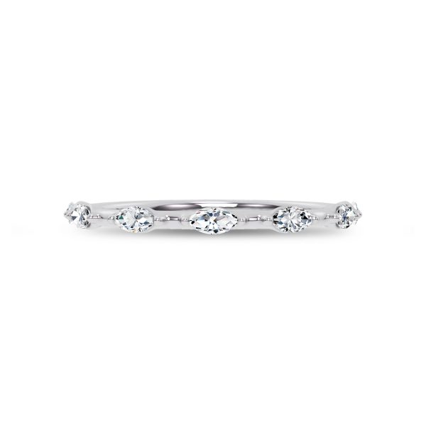 Starlight Spaced Marquise Diamond Wedding Band Platinum (Setting Price)