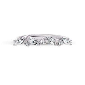 Hayley Scattered Diamond Wedding Band Platinum (Setting Price)