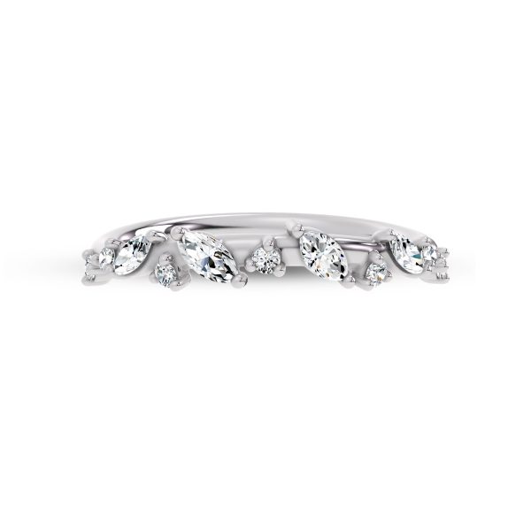 Hayley Scattered Diamond Wedding Band Platinum (Setting Price)