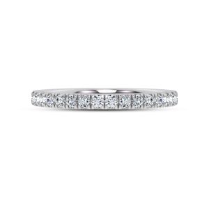 Brenda Classic Pav? Wedding Band Platinum (Setting Price)