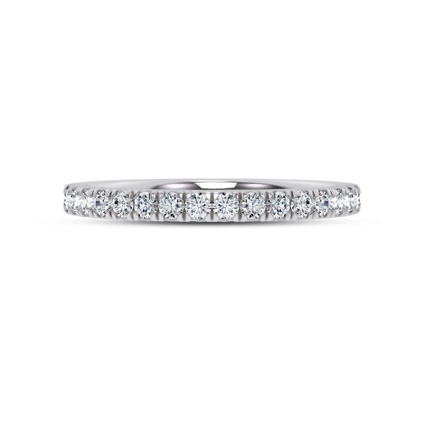 Brenda Classic Pav? Wedding Band Platinum (Setting Price)
