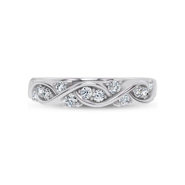 Charlie Swirl Diamond Wedding Band Platinum (Setting Price)