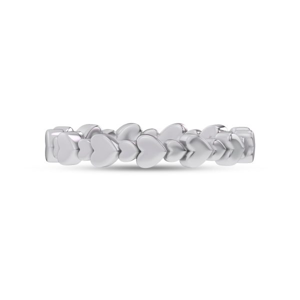 Pulsing Heart Wedding Band Platinum (Setting Price)