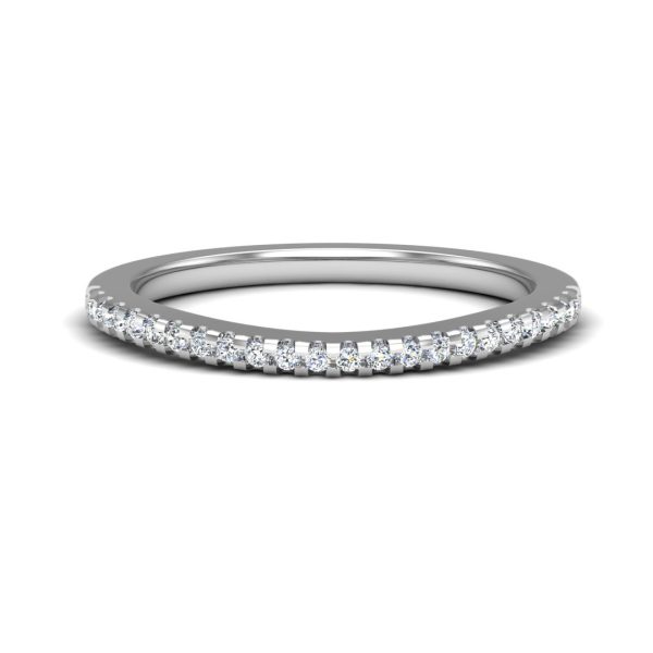 Linnea  Pave Wedding Band Platinum (Setting Price)