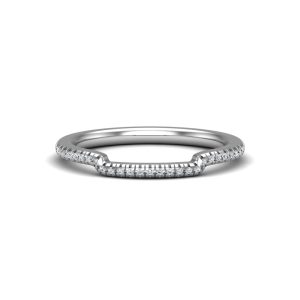Gemma Pave Wedding Band Platinum (Setting Price)