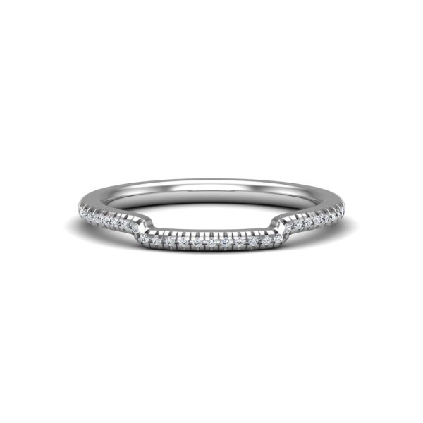 Gemma Pave Wedding Band Platinum (Setting Price)